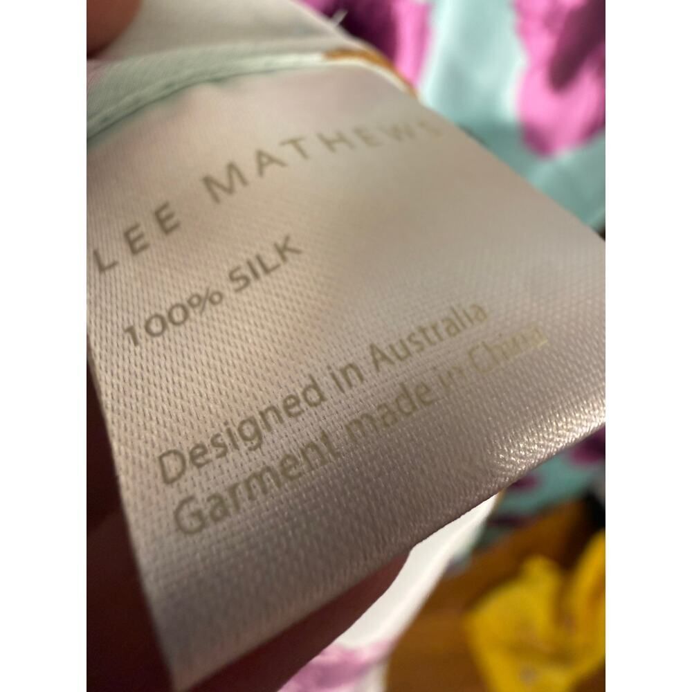 Lee Mathews 100% Silk Bloom Dress Women’s Sz. 0 - Picture 7 of 9